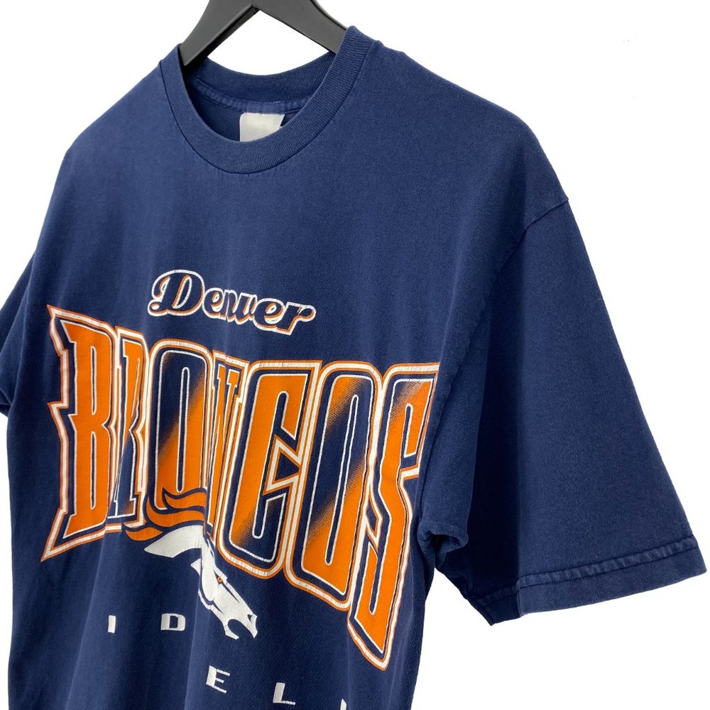 Vintage RIDDELL 1997 DENVER BRONCOS Blue Short Sleeves T-Shirt Size M - Picture 6 of 16